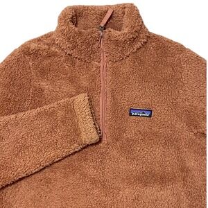 Patagonia Synchilla Quarter Zip Fleece Pullover Brown Sherpa Teddy Bear Retro M